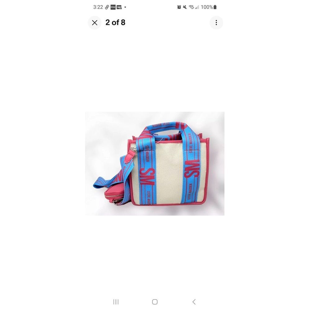 Steve Madden Pink and Blue Crossbody Bag